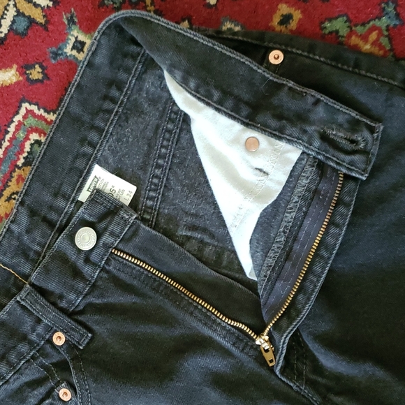 ❤ VINTAGE LEVI'S | 505 Black Denim Straight Leg Regular Fit 29 x 34 - Picture 10 of 16